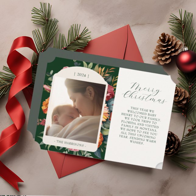 Élégant Moody Botanical Année En Revue Carte (Créateur téléchargé)