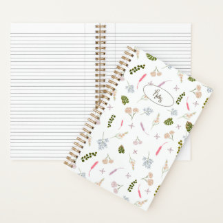 Élégant Motif botanique Floral Notes Journal II
