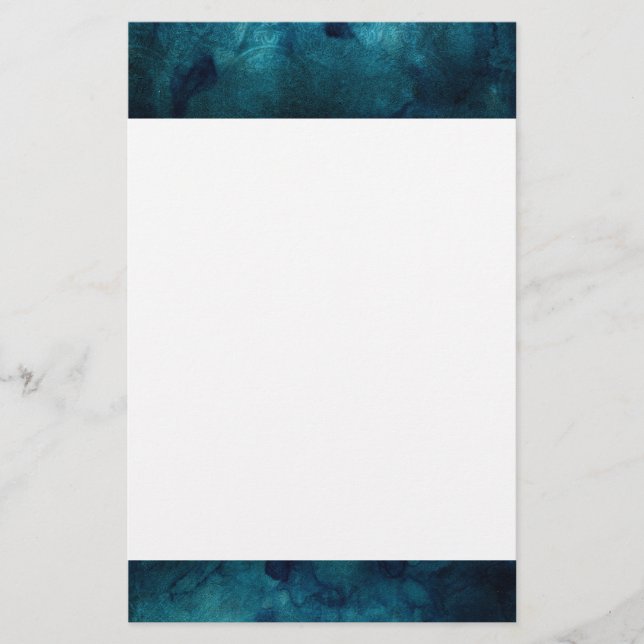 Elégant Motif d'aquarelle Mandala Turquoise (Devant)