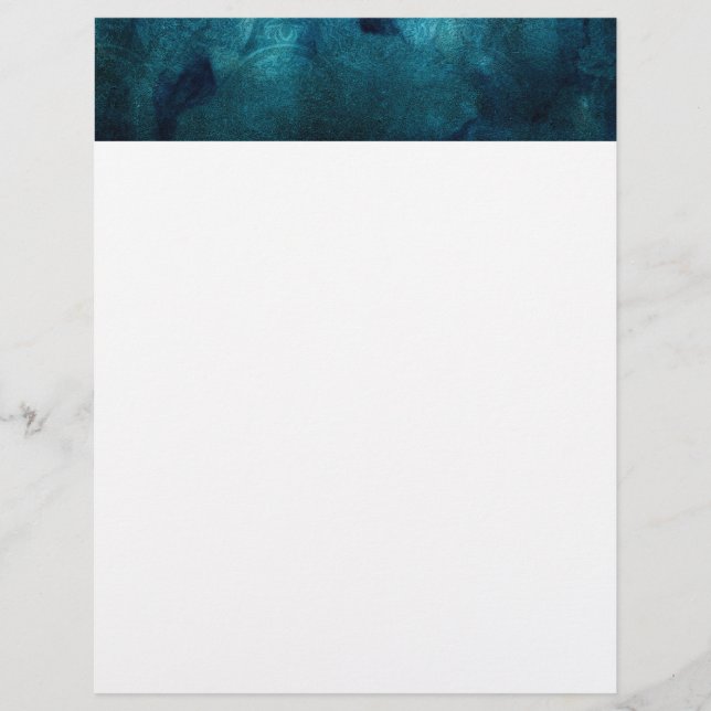 Elégant Motif d'aquarelle Mandala Turquoise (Devant)