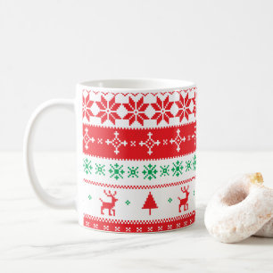 Élégant Motif de Noël   Mug classique