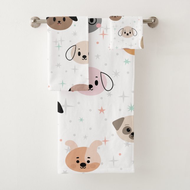 Elégant motif décoratif de tête de chien aquarelle (En situation)