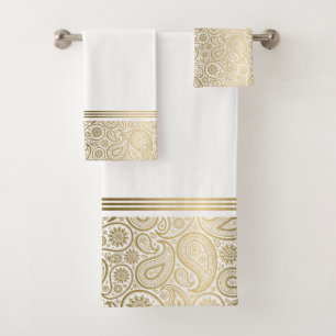 Élégant motif en cachemire or