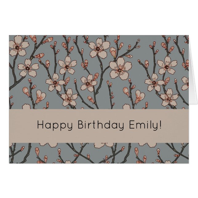 Élégant Motif Fleur rose Douce Fleur Fleur de Ceri (Devant horizontal)