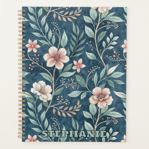 Élégant motif floral avec fleurs rose et crème