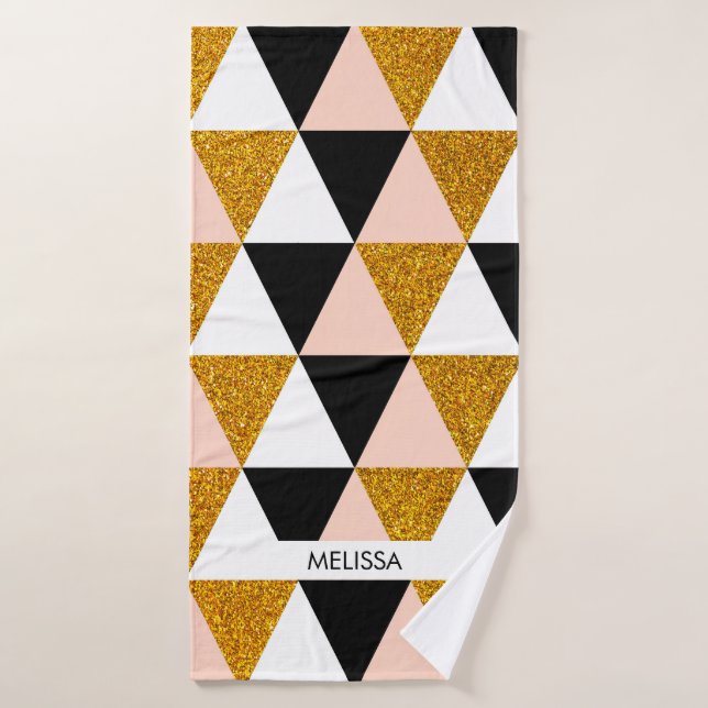 Élégant Motif géométrique (Serviette de bain)