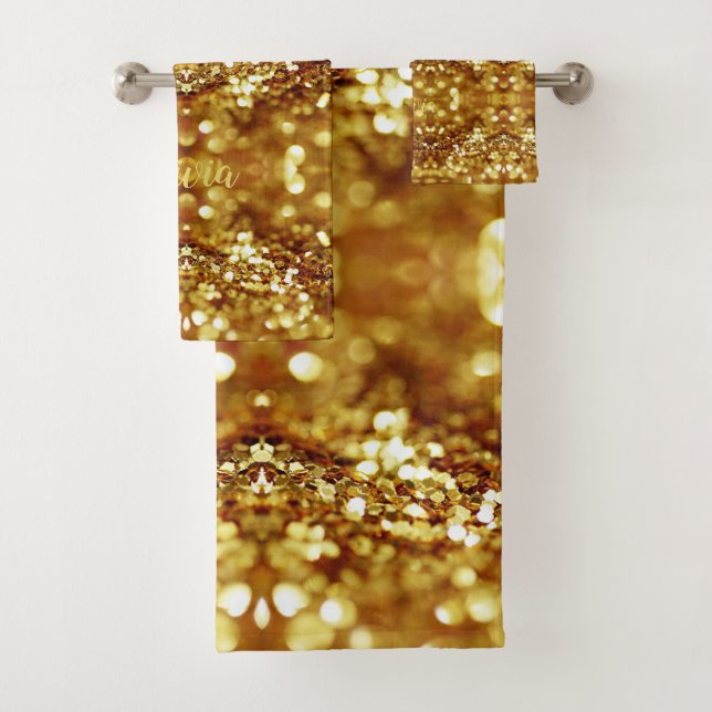 Élégant Motif glamour de l'or avec nom (En situation)