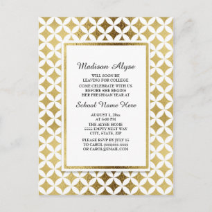 Elégant Motif or / Carte de partie de tronc floral