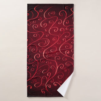 Élégant Motif Red Swirl
