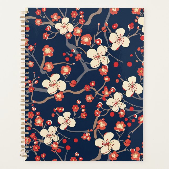 Élégant Motif sans couture en fleur de cerisier (1 (Devant)