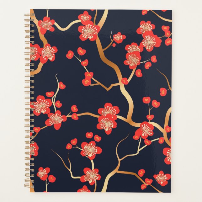 Élégant Motif sans couture en fleur de cerisier (3 (Devant)