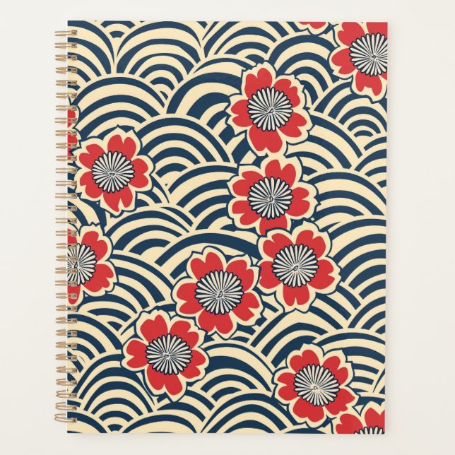 Élégant Motif sans couture en fleur de cerisier (8 (Devant)