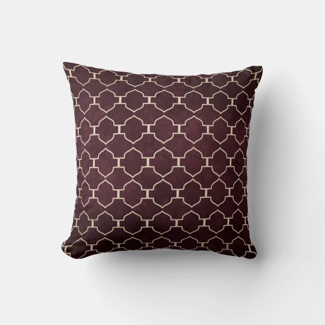Élégant Motif Trellis marocain Coussin (Recto)