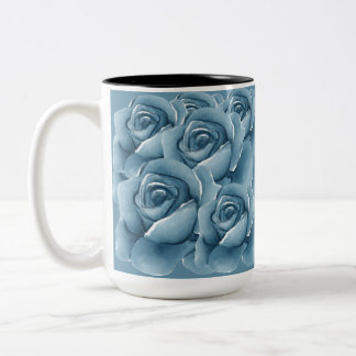 Élégant Mug en Céramique avec Roses Aquarelles Ble