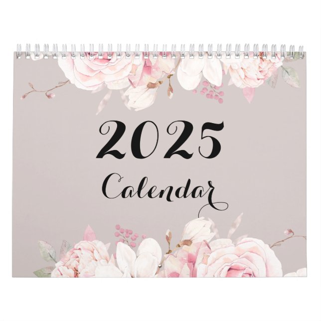 Élégant mur floral Calendrier 2025 (Protection)