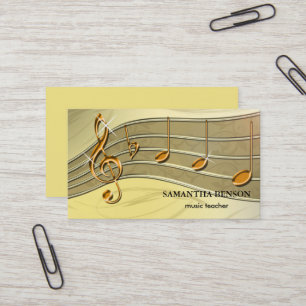 Elégant musicien Carte de visite avec note de musi