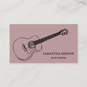 Elégant musicien Carte de visite avec note de musi