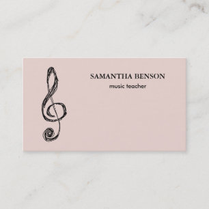 Elégant musicien Carte de visite avec note de musi