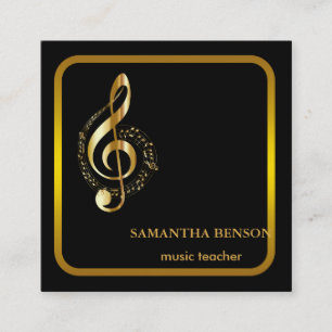 Elégant musicien Carte de visite avec note de musi