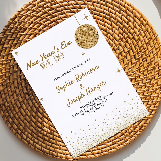  Elegant New Year's Eve wedding invitation  (Créateur téléchargé)