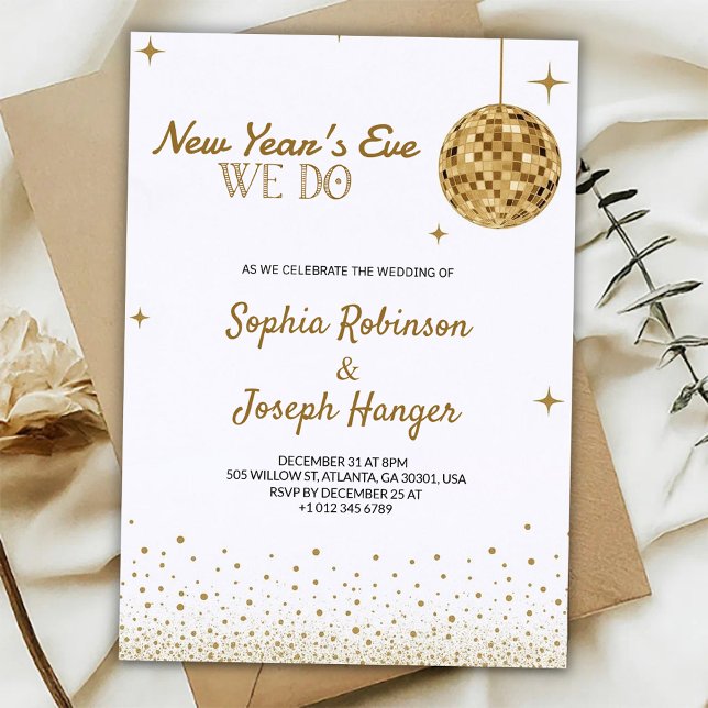  Elegant New Year's Eve wedding invitation  (Créateur téléchargé)