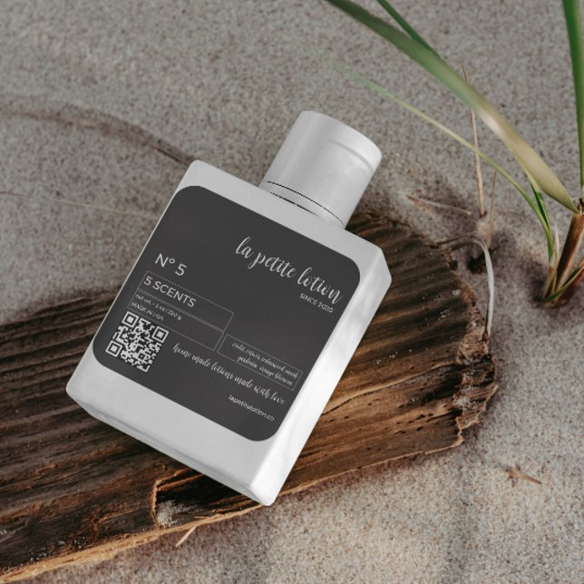 Elégant noir & blanc moderne étiquette bouteille c (Créateur téléchargé)