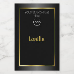 Élégant noir blanc produit Étiquette Gold Frame Lo