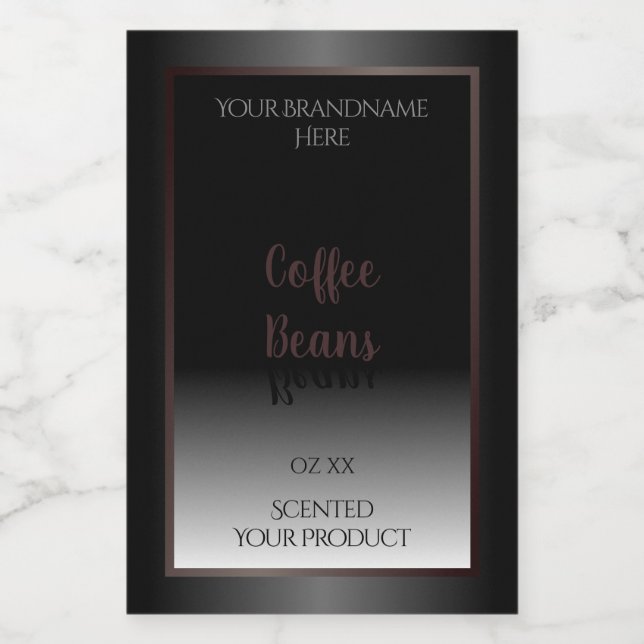 Elégant noir blanc produit Étiquettes Bourgogne ca (Étiquettes simples)