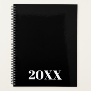 Elégant noir blanc typographie moderne année perso
