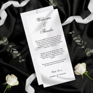 Elégant Noir et Blanc Accueil et Merci