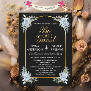 Élégant noir et or Mariage Magnet Faveurs