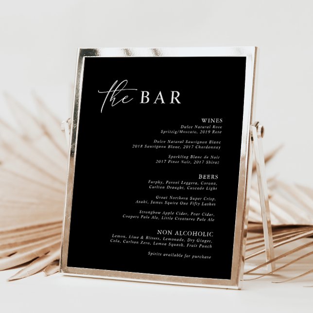 Élégant noir moderne minimaliste menu barre (Créateur téléchargé)