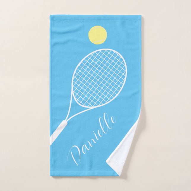 Élégant nom de joueurs de tennis en écriture manus (Serviette à main)