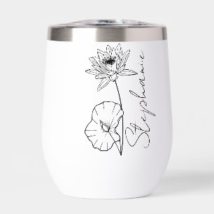 Élégant nom de script Lotus Juillet Mois de naissa