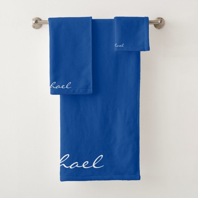 Élégant Nom de script Modèle moderne Bleu profond (En situation)