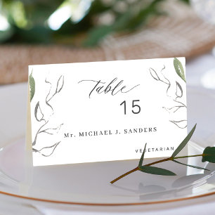 Elégant nom d'invité mariage carte place