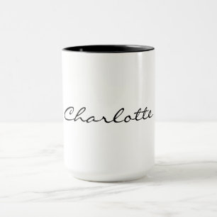 Élégant Nom Personnalisé Café Mug