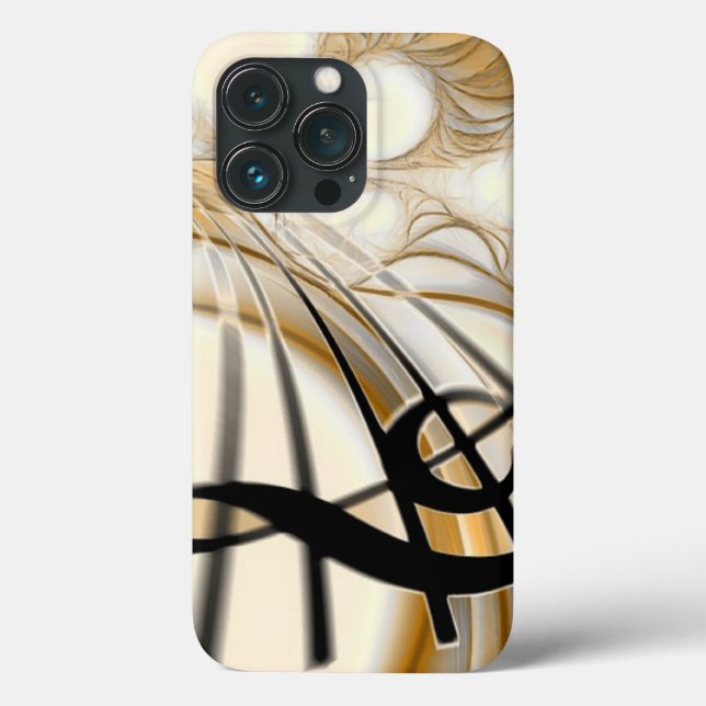 Élégant note musicale iPhone 13 Pro Coque (Verso)