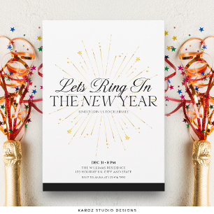 Élégant Nouvel An Eve Party Invitation
