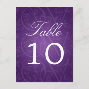 Élégant Numéro de table Amour Flourish Purple