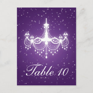 Élégant Numéro De Table Chandelier Étincelant Viol