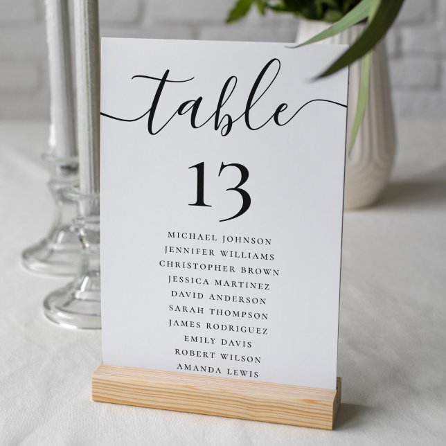 Élégant Numéro De Table De Mariage Et Tableau De S (Créateur téléchargé)