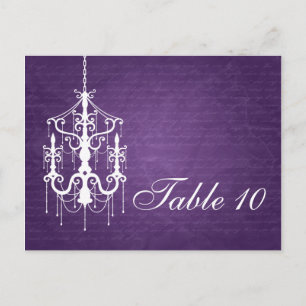 Élégant Numéro de table Lustre violet