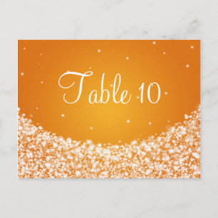Élégant numéro de table Star Sparkle Orange