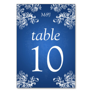 Élégant numéro de table Vintage torsades 2 saphir
