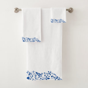 Élégant Oiseau floral bleu