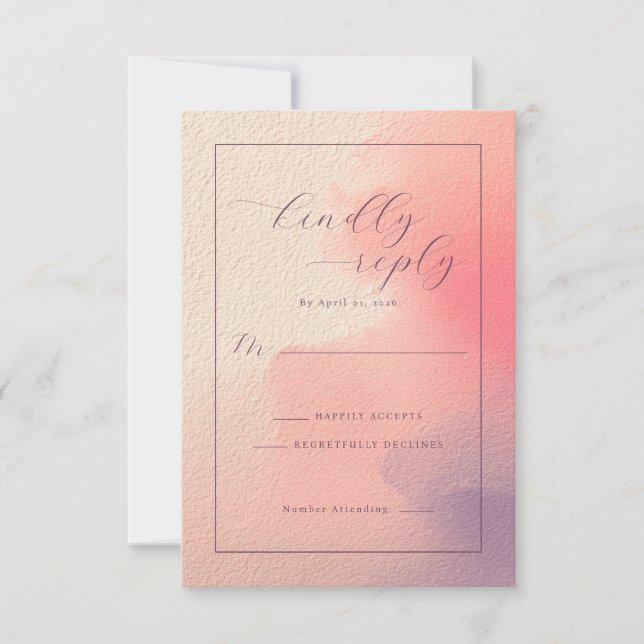 Élégant Ombré Pastel RSVP (Devant)