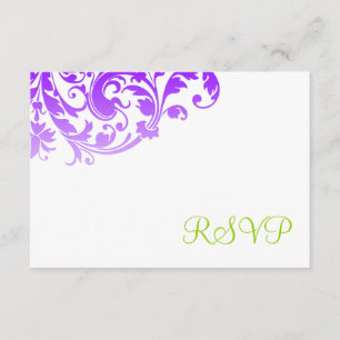 Élégant Ombre pourpre fleurie RSVP