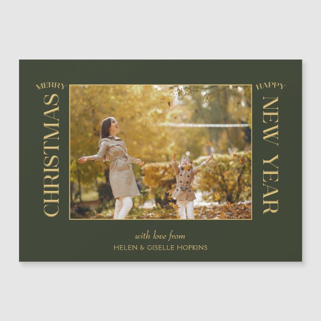 Elégant or Joyeux Noël Typographie Photo (Devant)