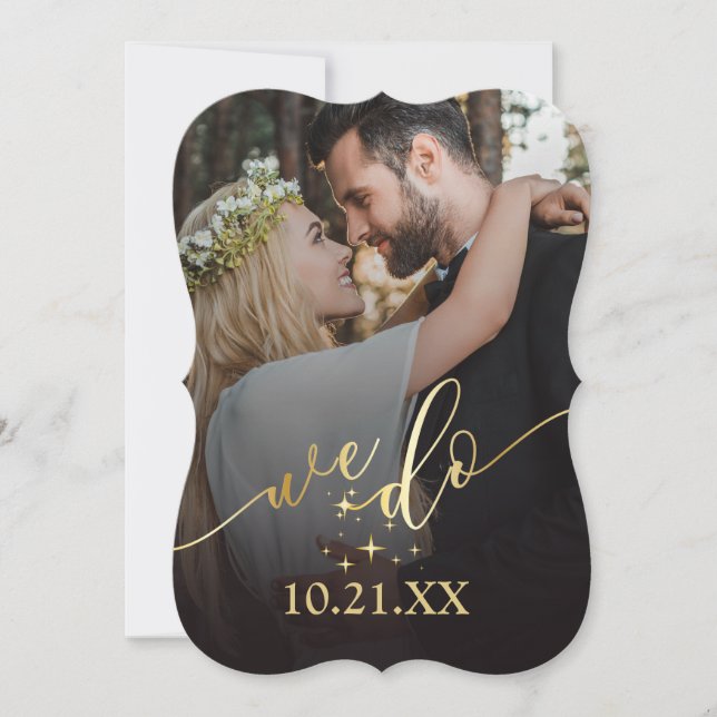 Elegant Or Nous Faisons Faire-part de mariage (Devant)